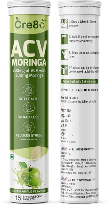 Moringa Apple Cider Vinegar, 300mg