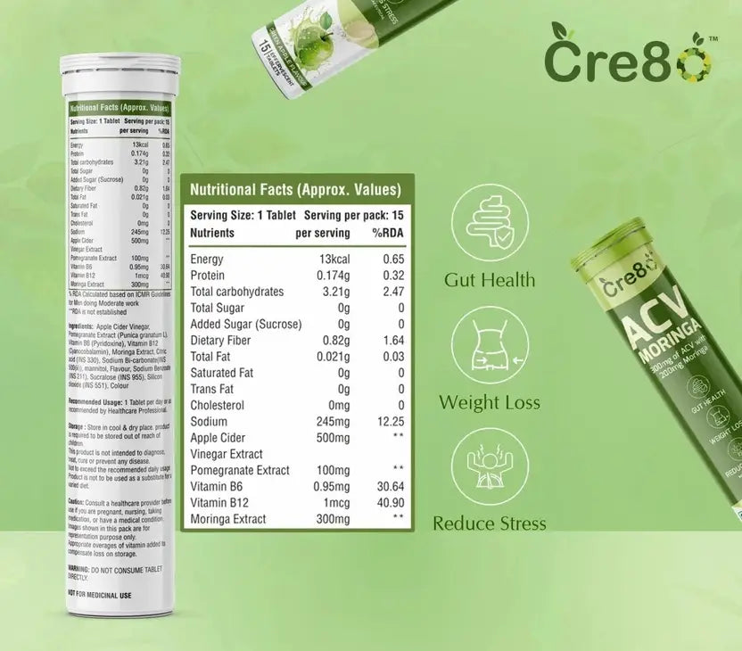 Moringa Apple Cider Vinegar, 300mg