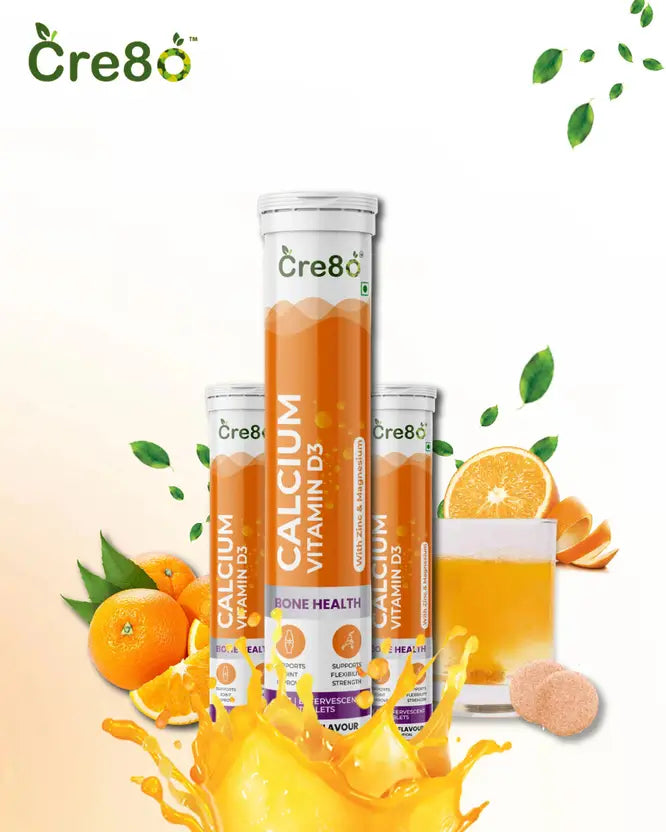 Calcium, Vitamin D3, Zinc & Magnesium – Orange Flavor – 15 Tablets