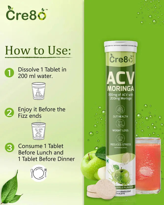 Moringa Apple Cider Vinegar, 300mg