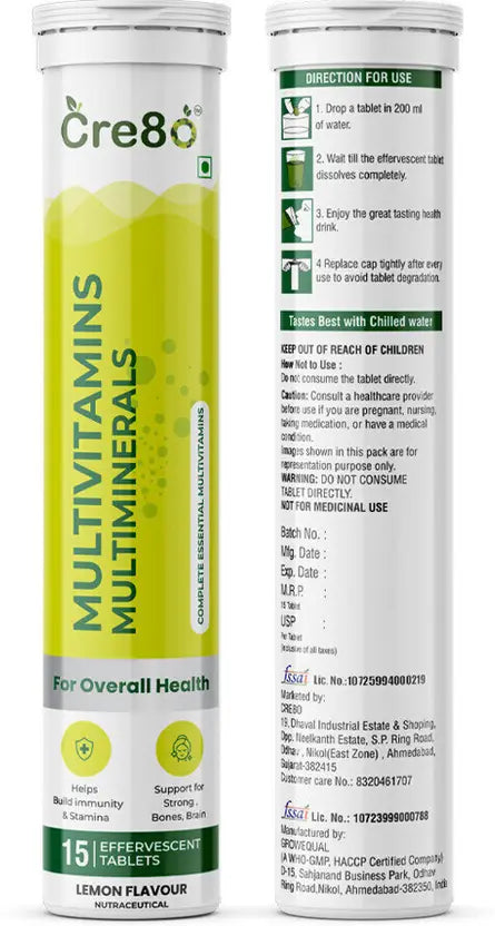 Daily Essentials Multivitamin & Multimineral Effervescent Tablets – 15 Tablets
