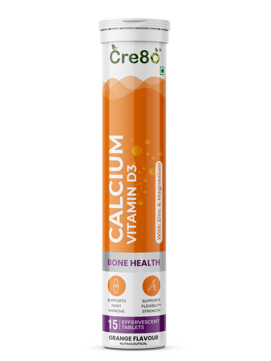 Calcium, Vitamin D3, Zinc & Magnesium – Orange Flavor – 15 Tablets